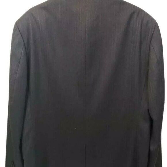 Jos A Bank Signature Collection Blazer Men 46 L Gray Two Button 100% Wool Jacket - Picture 2 of 7
